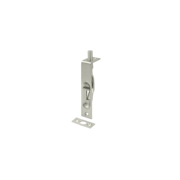 Flush Square Corner Door Bolt Brushed Nickel, 10PK